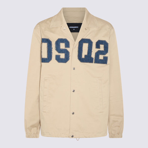 Dsquared2 97% Cotton jacket in beige
