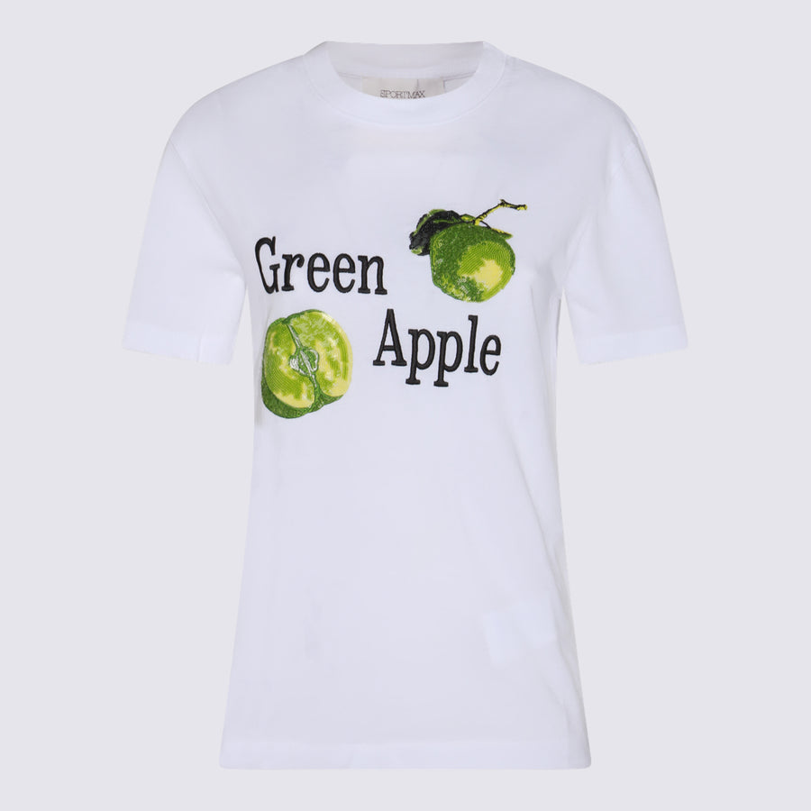 Sportmax 100% Cotton t-shirt in white