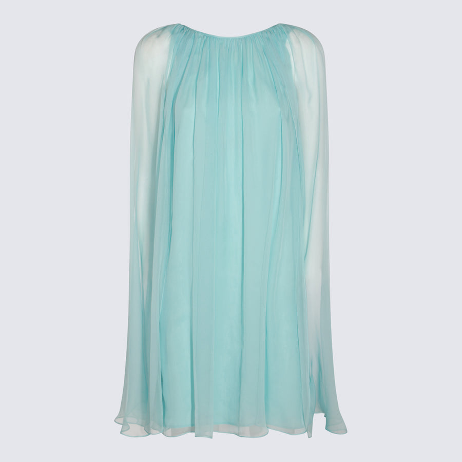 Max Mara 100% Silk dress in turquoise