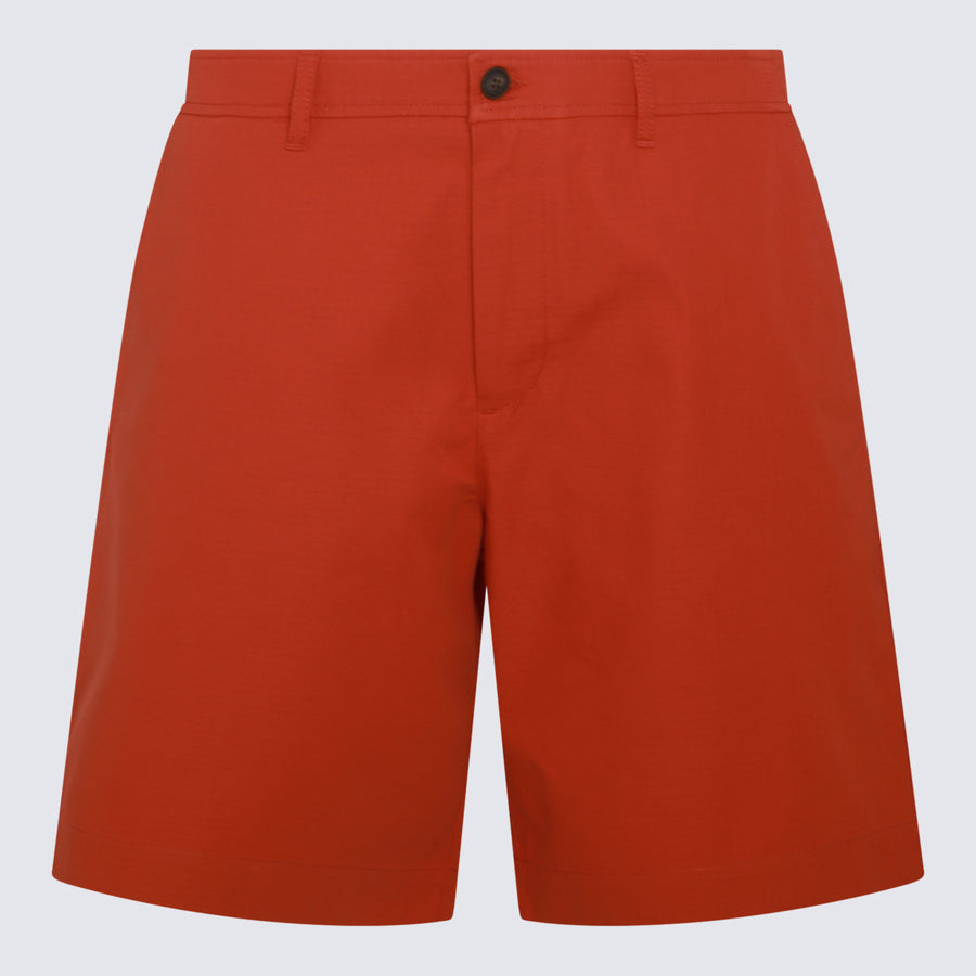 Maison Kitsune' 100% cotton shorts in red