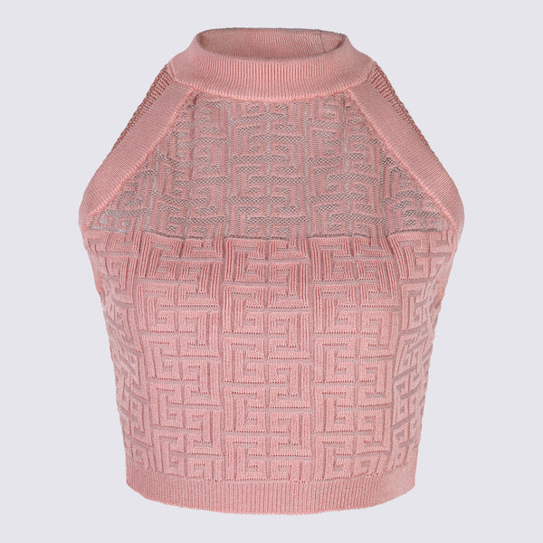 Balmain 66% Viscose sweater in pink
