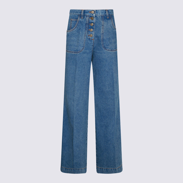 Etro 100% Cotton jeans in blue