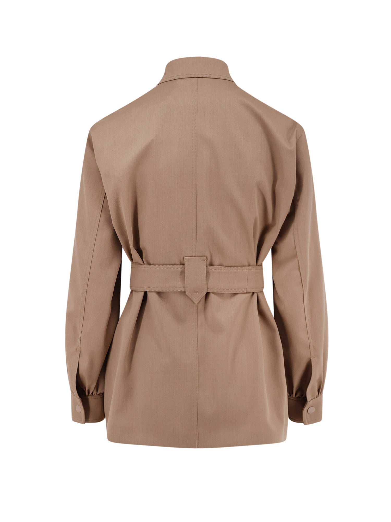 Max Mara Shirts Brown Lana Vergine