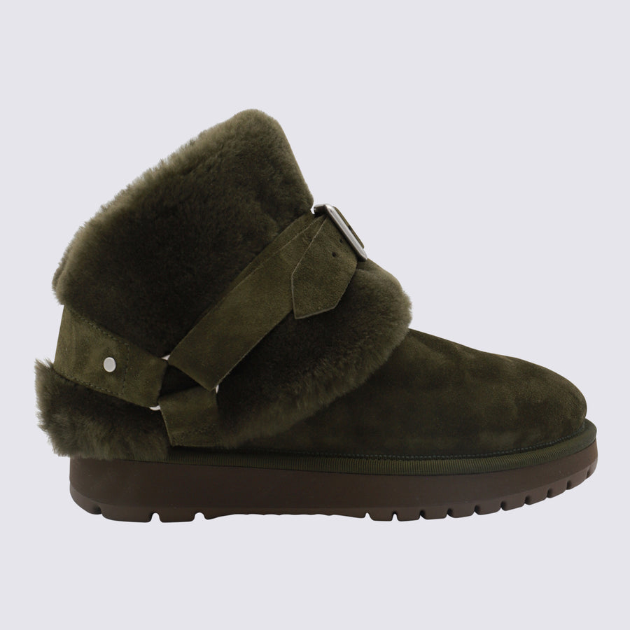 Burberry 50% Sheep leather boot in green