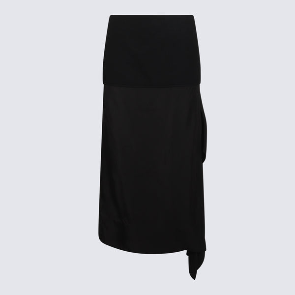 Jil Sander 100% Wool skirt in black