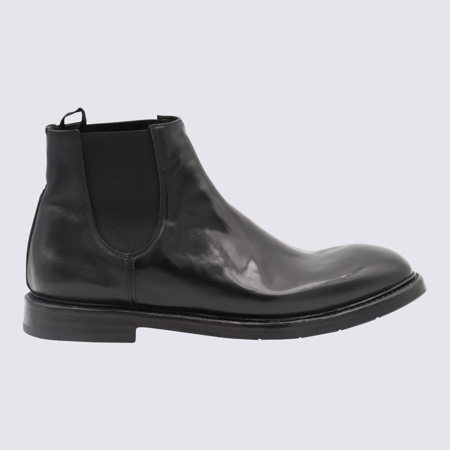 Premiata 100% leather upper boot in black