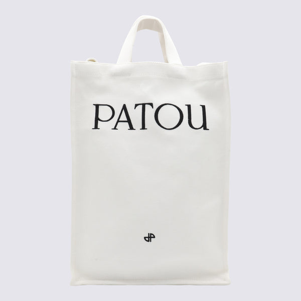 Patou 100% cotton tote bag in white
