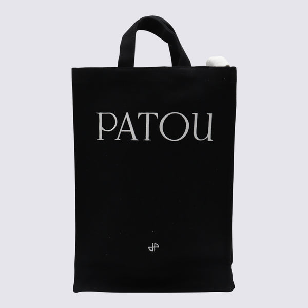 Patou 100% Cotton tote bag in black