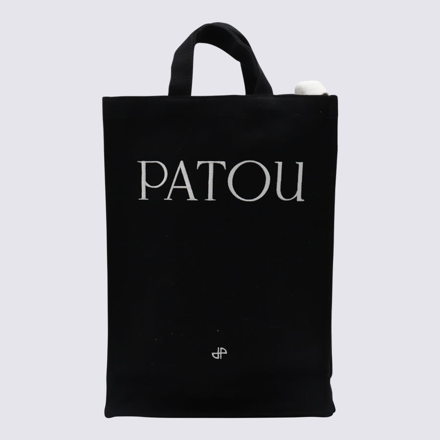 Patou 100% Cotton tote bag in black