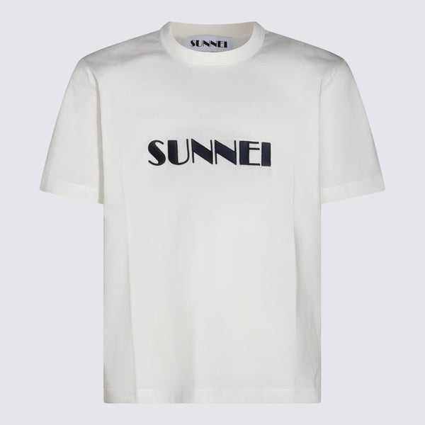 Sunnei 100% Cotton t-shirt in white