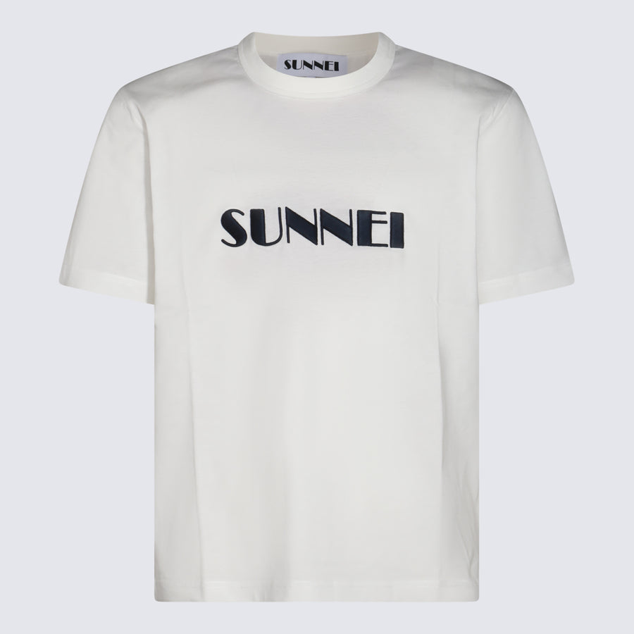 Sunnei 100% Cotton t-shirt in white