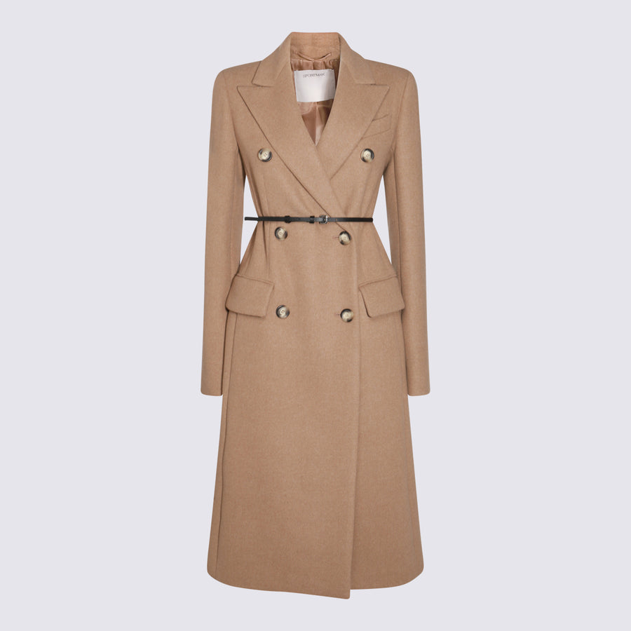Sportmax 100% Wool coat in camel