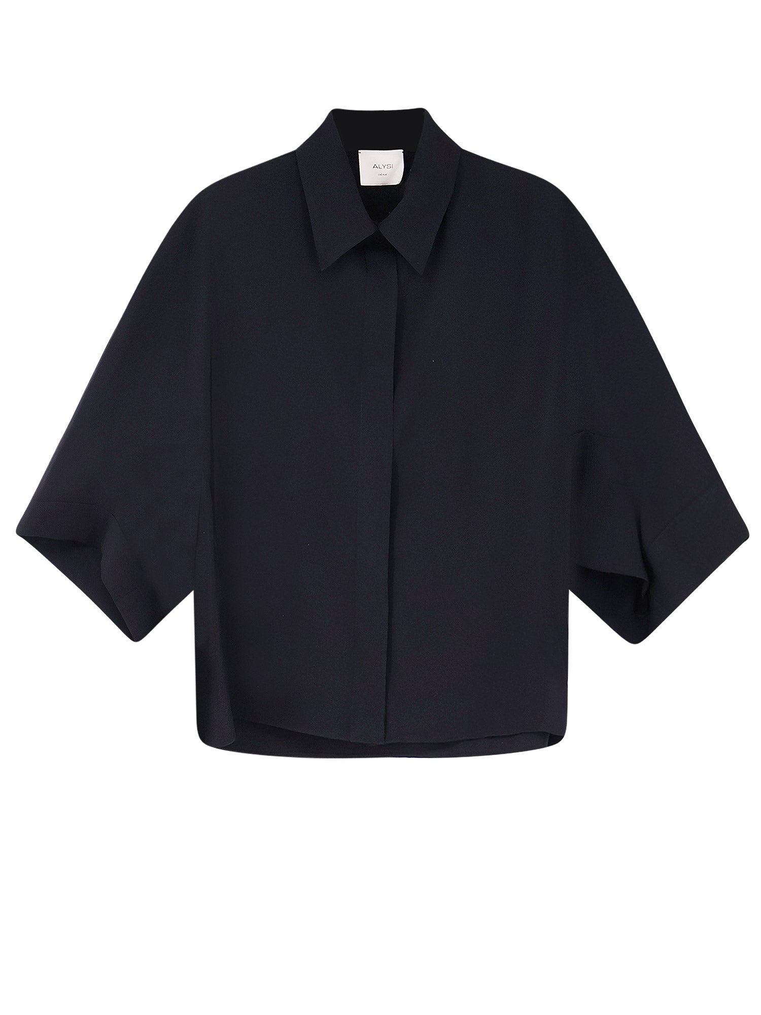 Alysi Shirts Black Modal Poliestere