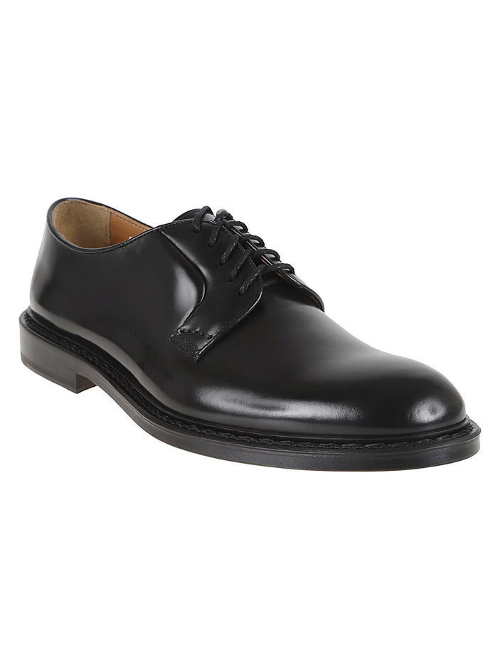 Derby Black Pelle Di Vitello; Calzature