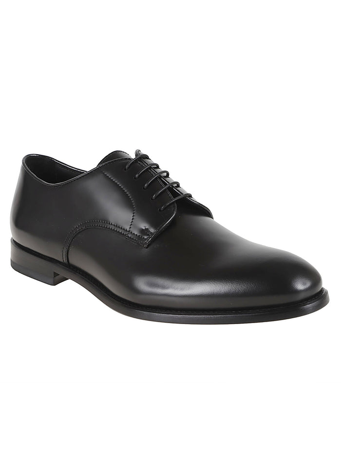 Derby Black Pelle Di Vitello Calzature