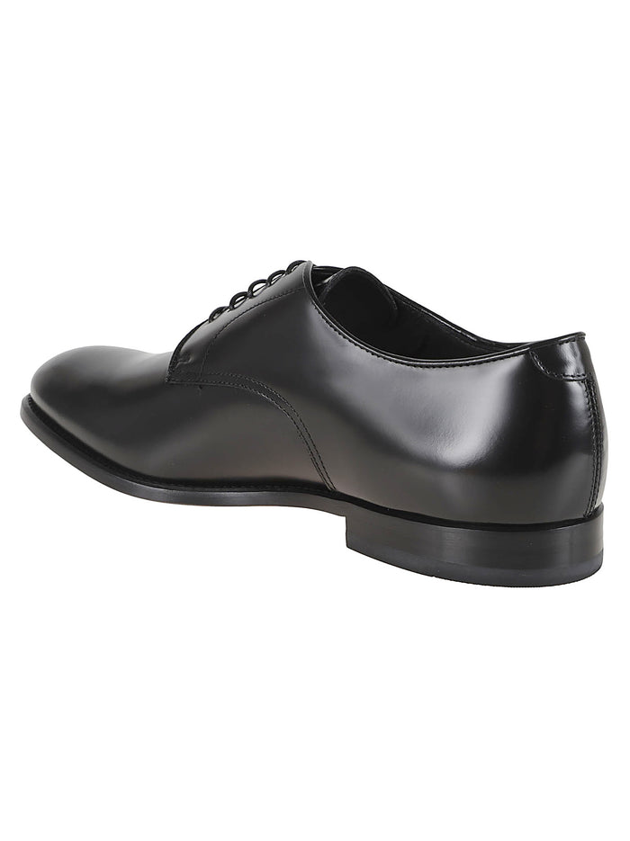 Derby Black Pelle Di Vitello Calzature