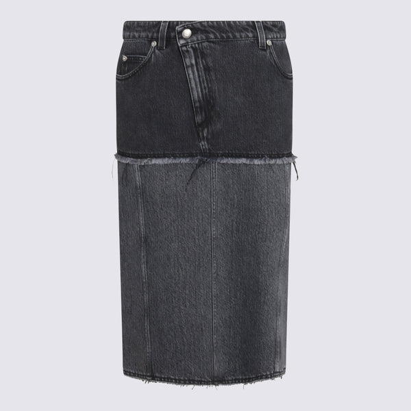 Alexander McQueen 100% Cotton skirt in black