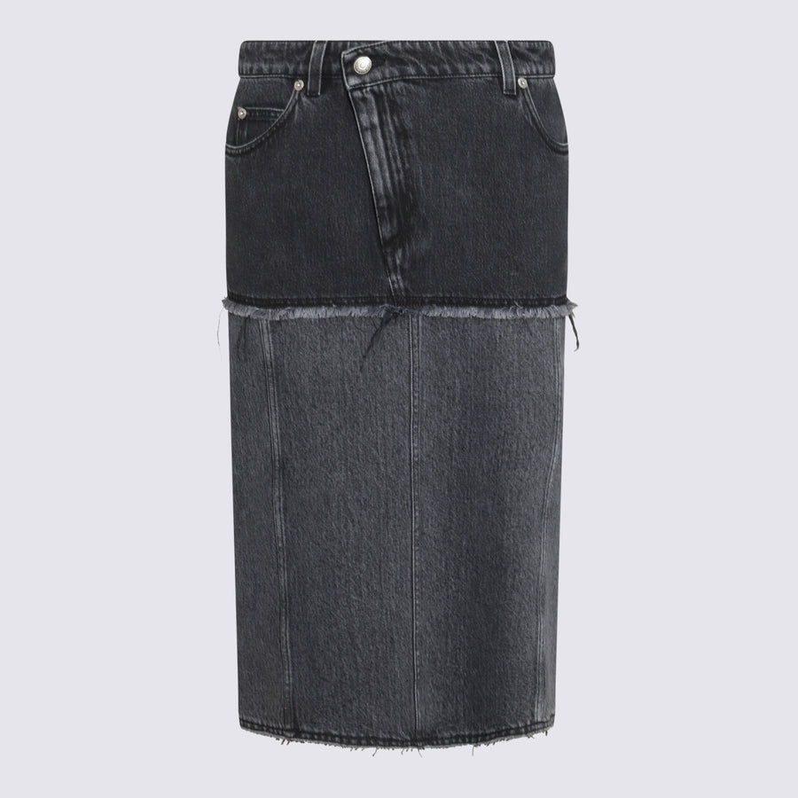 Alexander McQueen 100% Cotton skirt in black