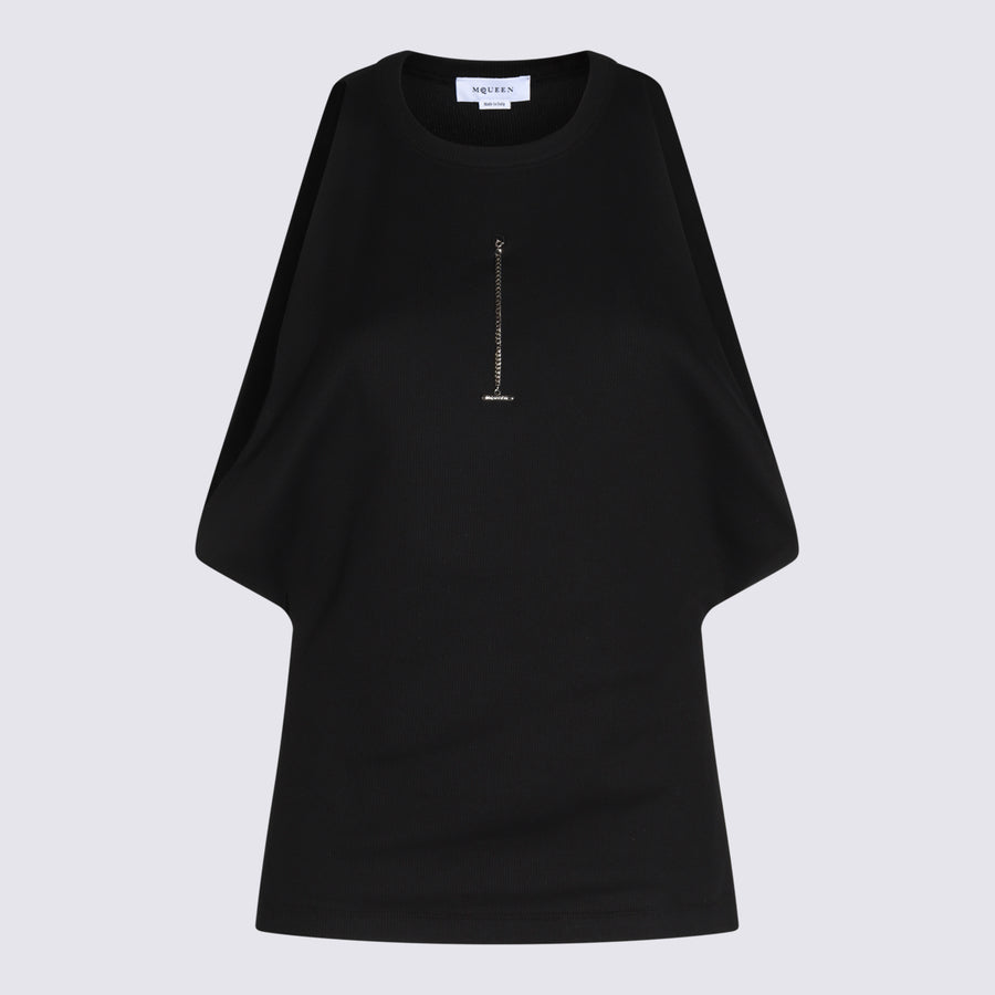 Alexander McQueen 97% Cotton t-shirt in black