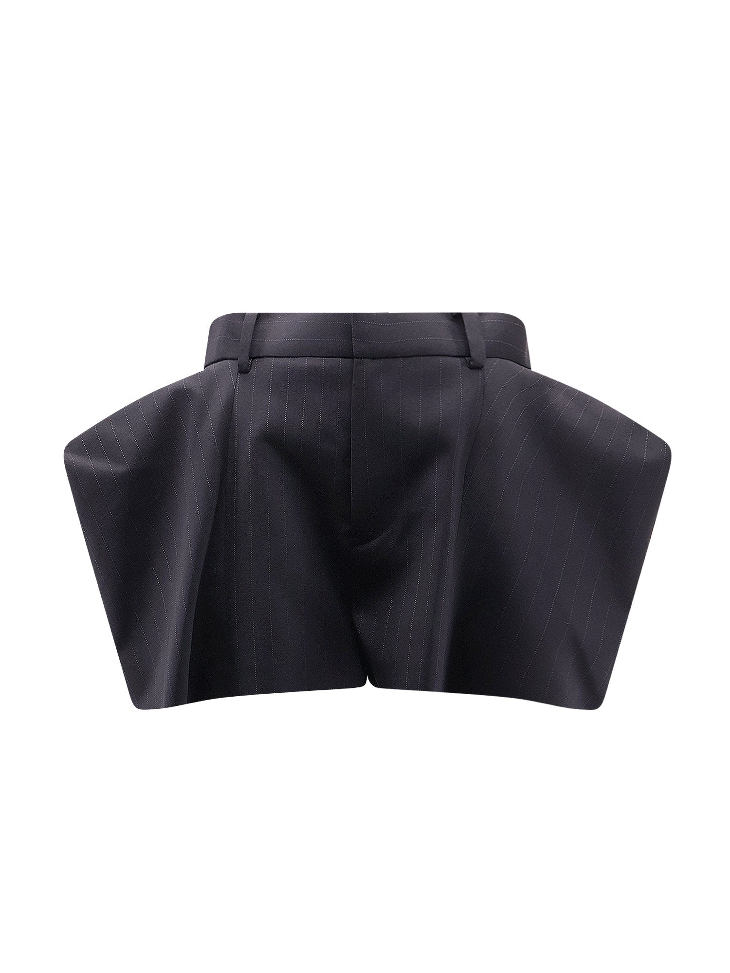 Sacai Shorts Black Poliestere Lana