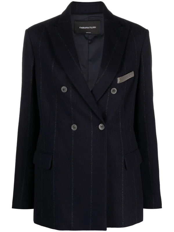 Fabiana Filippi Lining: Viscose 57% blazer in navy