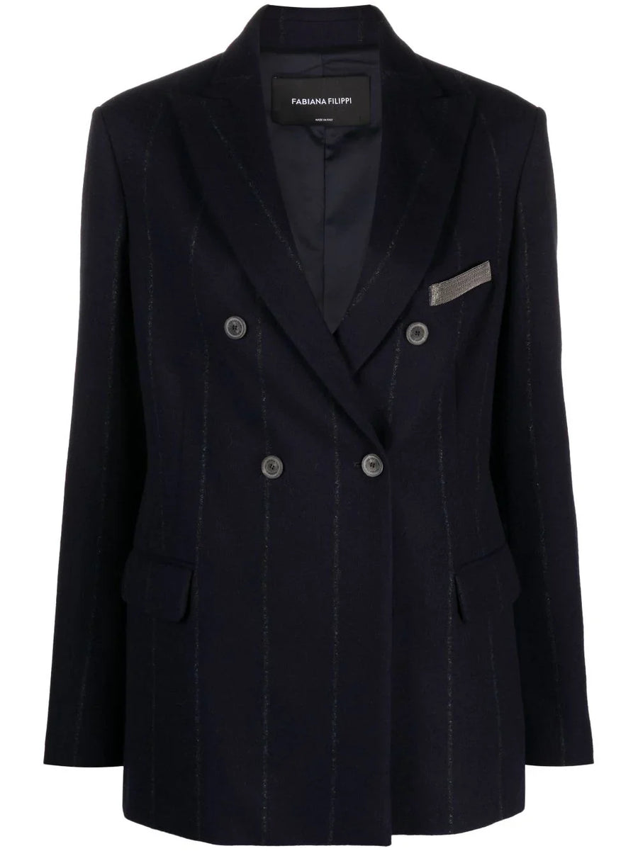 Fabiana Filippi Lining: Viscose 57% blazer in navy