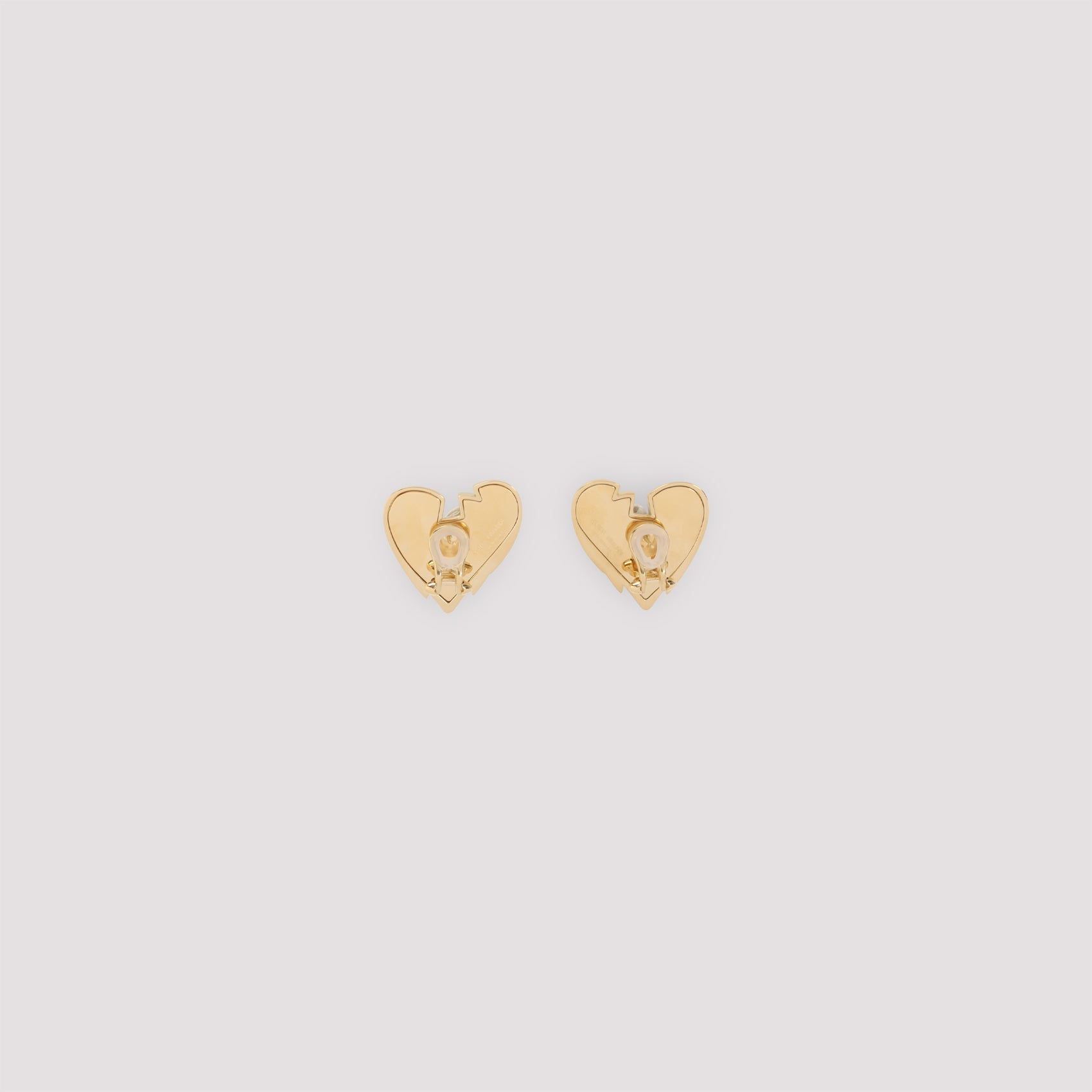 Amina Muaddi Heartbreaker Earrings Brass