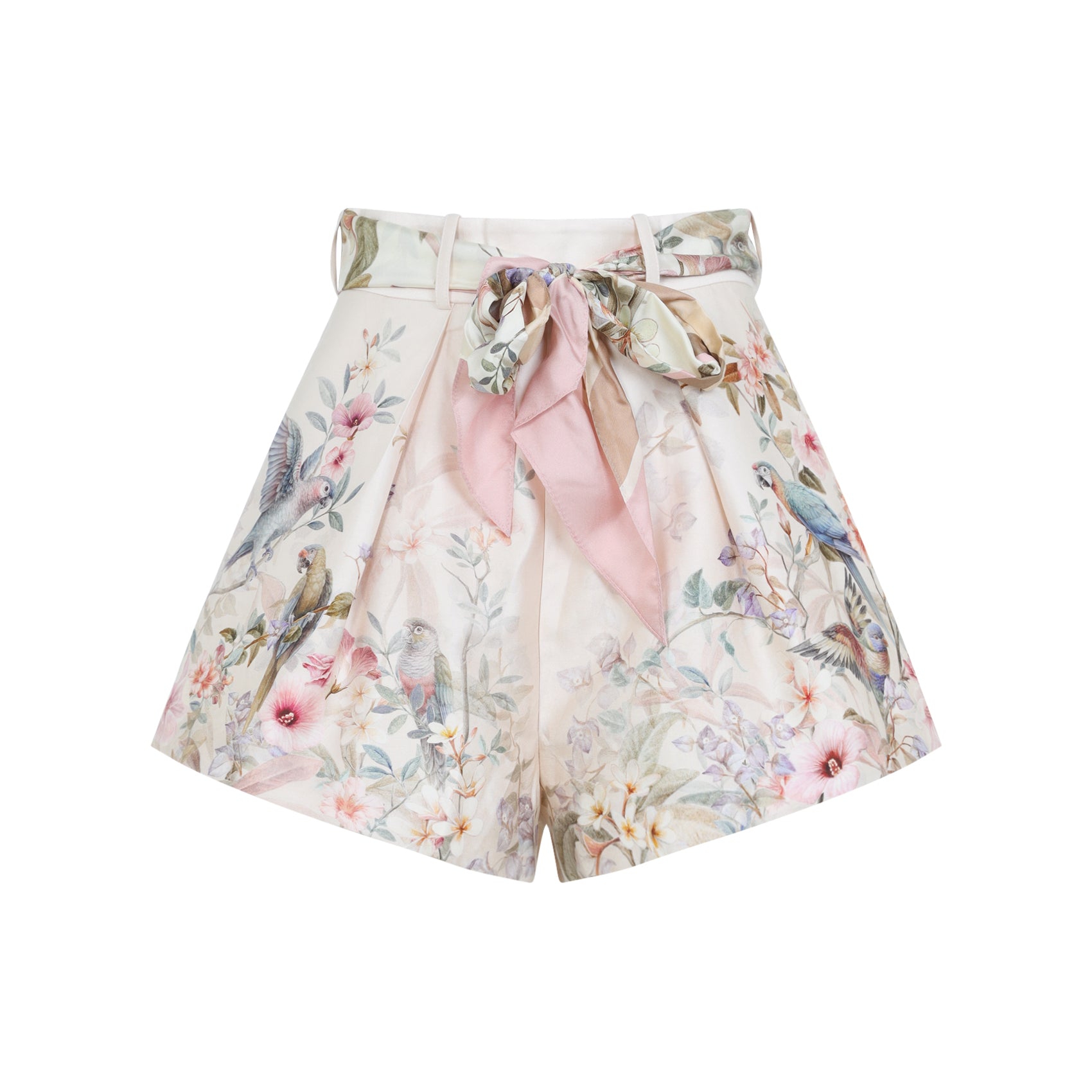 Rebellion Tuck Short Pink & Purple Silk Cotton