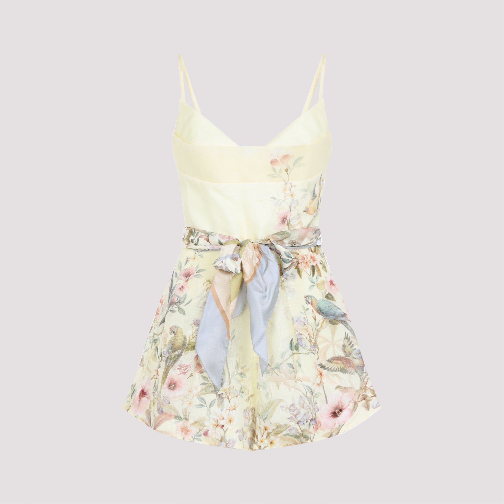 Rebellion Fitted Playsuit Nude & Neutrals Linen Silk Dress
