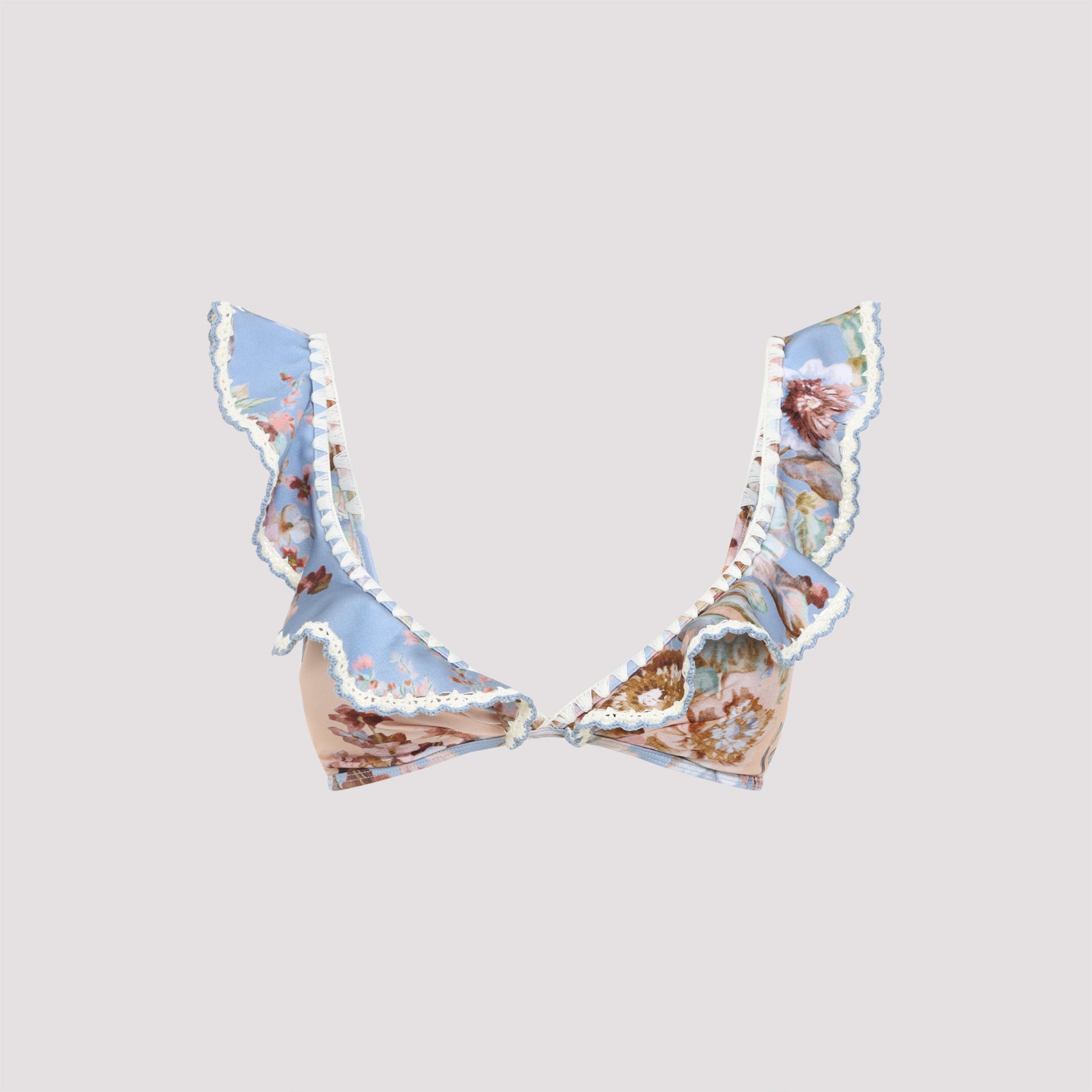 Awaken Crochet Tri Bikini Top Blue Polyamide Elastane Swimwear