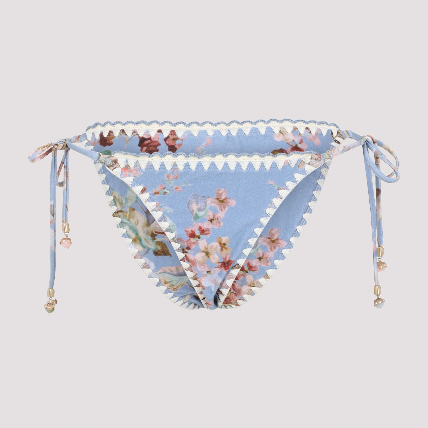 Awaken Crochet Edge Tie Pant Blue Polyamide Elastane