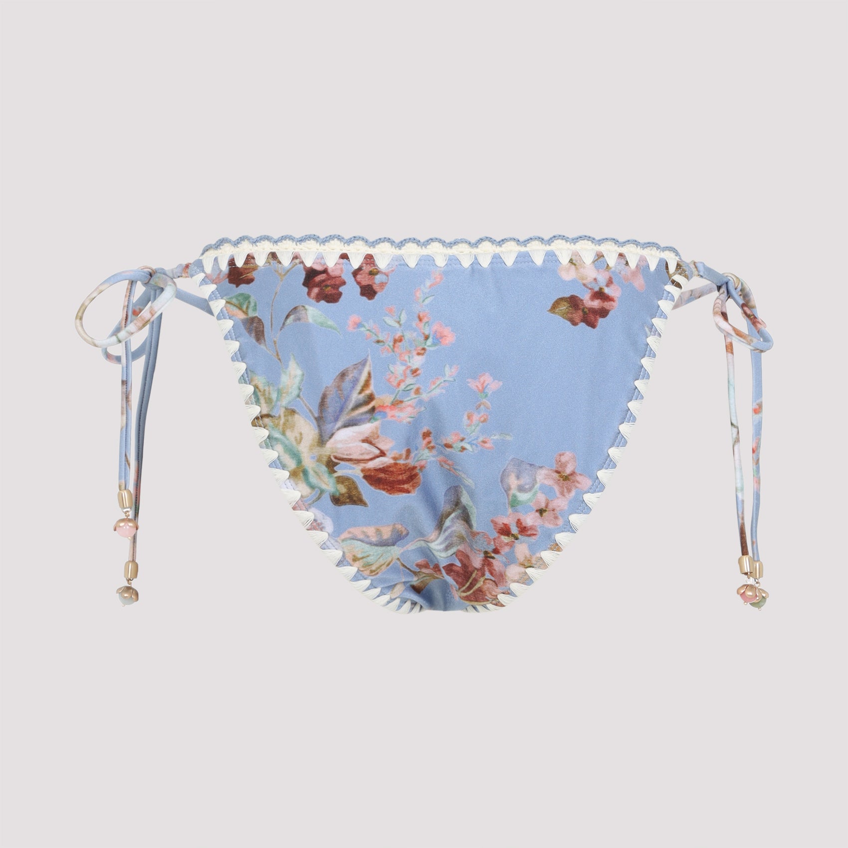 Awaken Crochet Edge Tie Pant Blue Polyamide Elastane