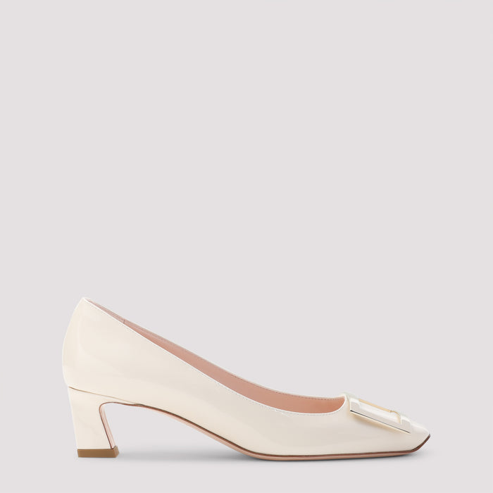Trompette 45 Pumps White Leather Shoe