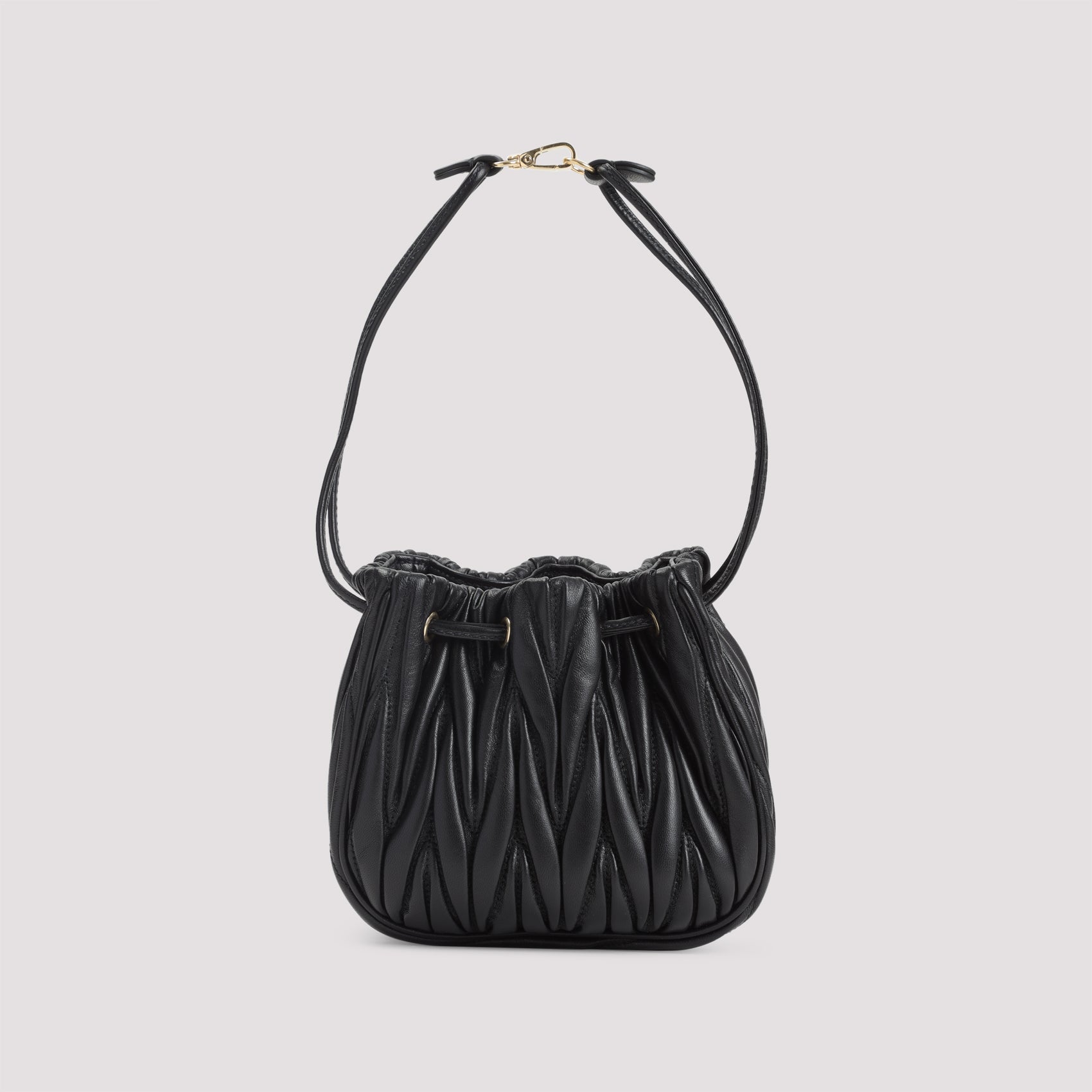 Pouch Black Lamb Leather Smallleathergoods