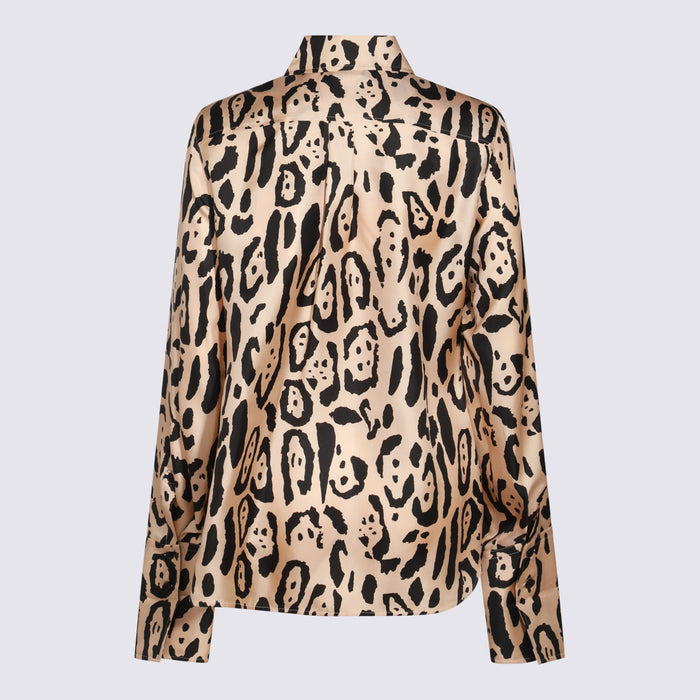 SportMax Shirts Animalier Cammello _se