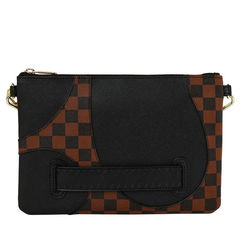 Jetstream Brown Crossover Clutch Polyvinyl Chloride Bag