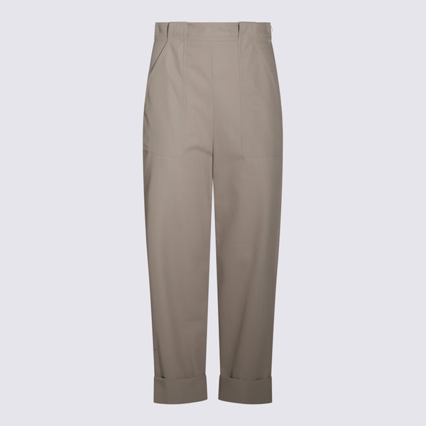 Max Mara 100% cotton trousers in beige