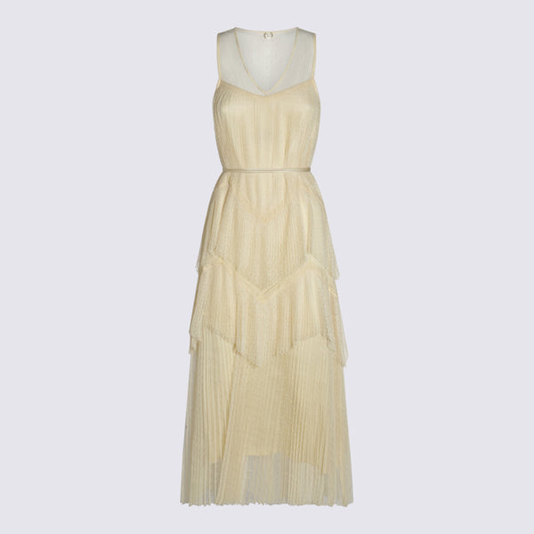 Twin-Set 100% Polyester dress in beige