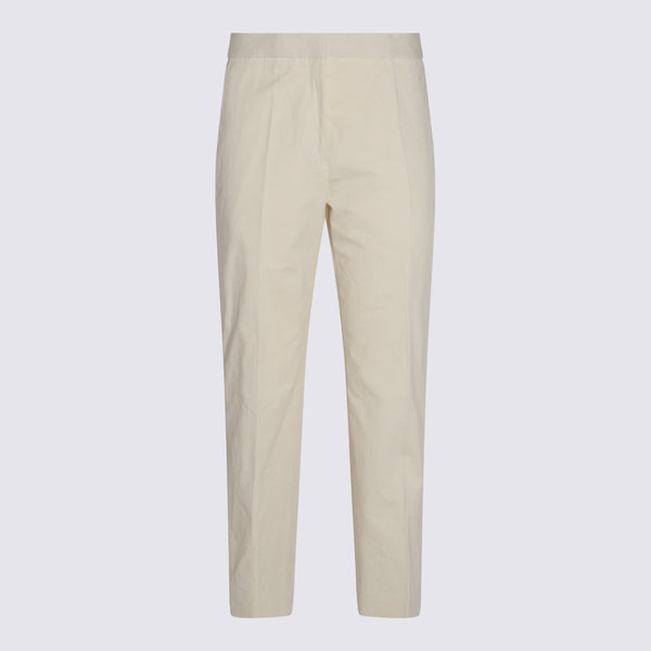Jil Sander 100% Cotton trousers in beige