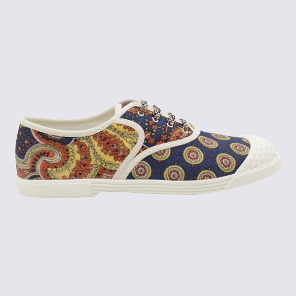 Valentino Garavani Upper: 100% cotton sneaker in navy