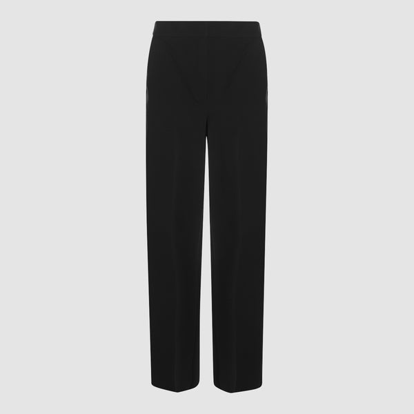 Max Mara 52% Cotton trousers in black
