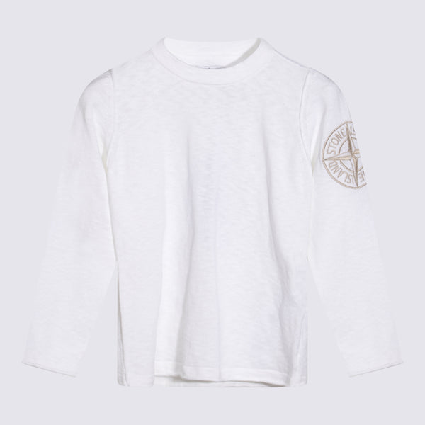 Stone Island 78% Cotton sweater in white