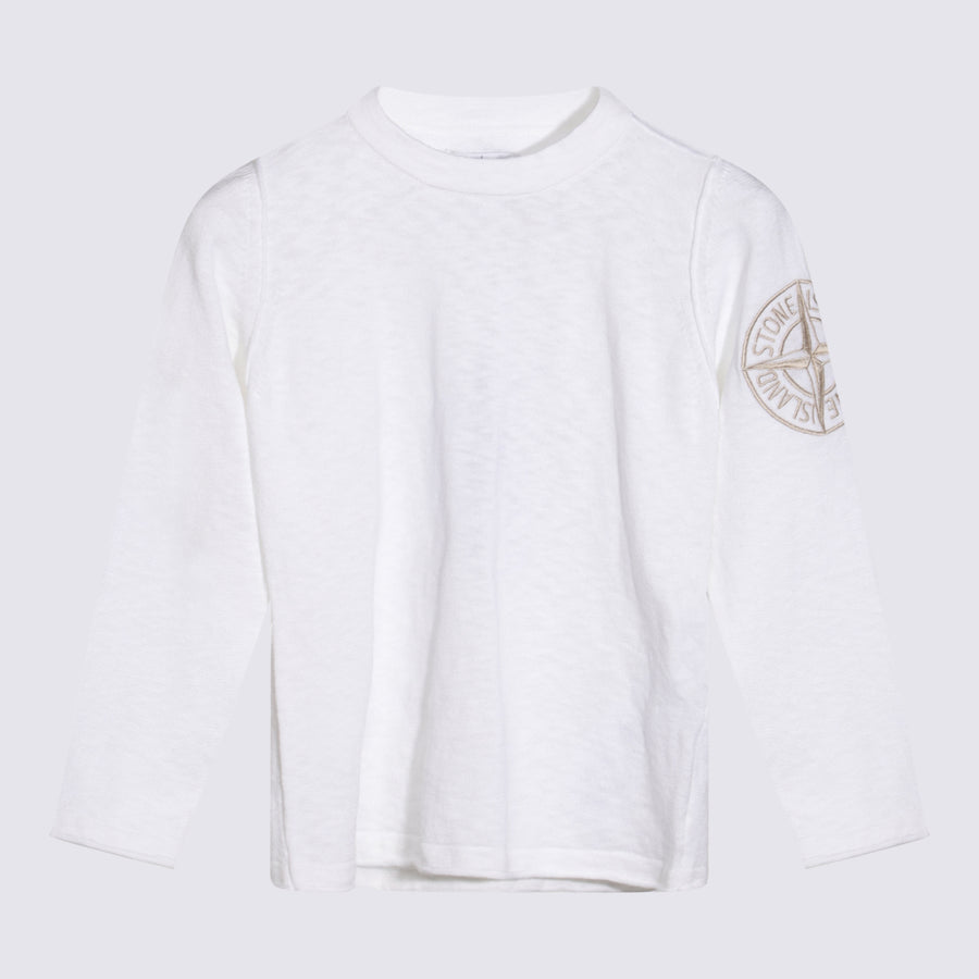 Stone Island 78% Cotton sweater in white