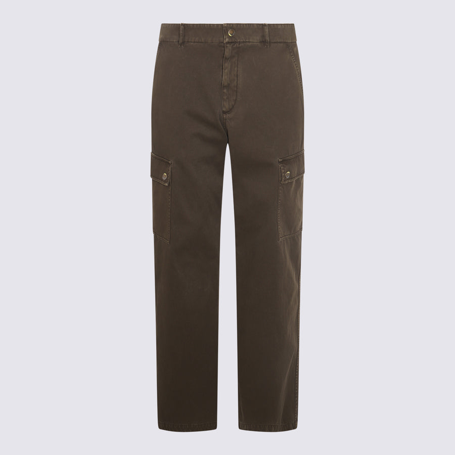 Burberry 100% Cotton cargo pants in brown