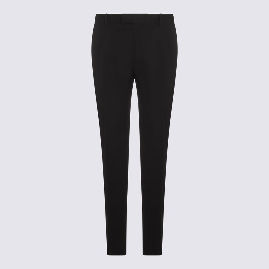 Alexander McQueen 100% virgin wool trousers in black