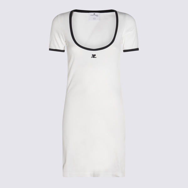 Courreges 100% Cotton dress in white