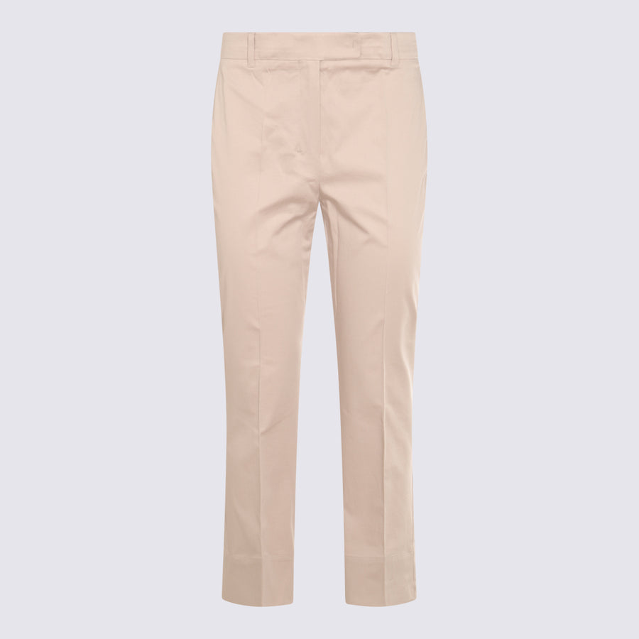 S Max Mara 96% cotton trousers in beige