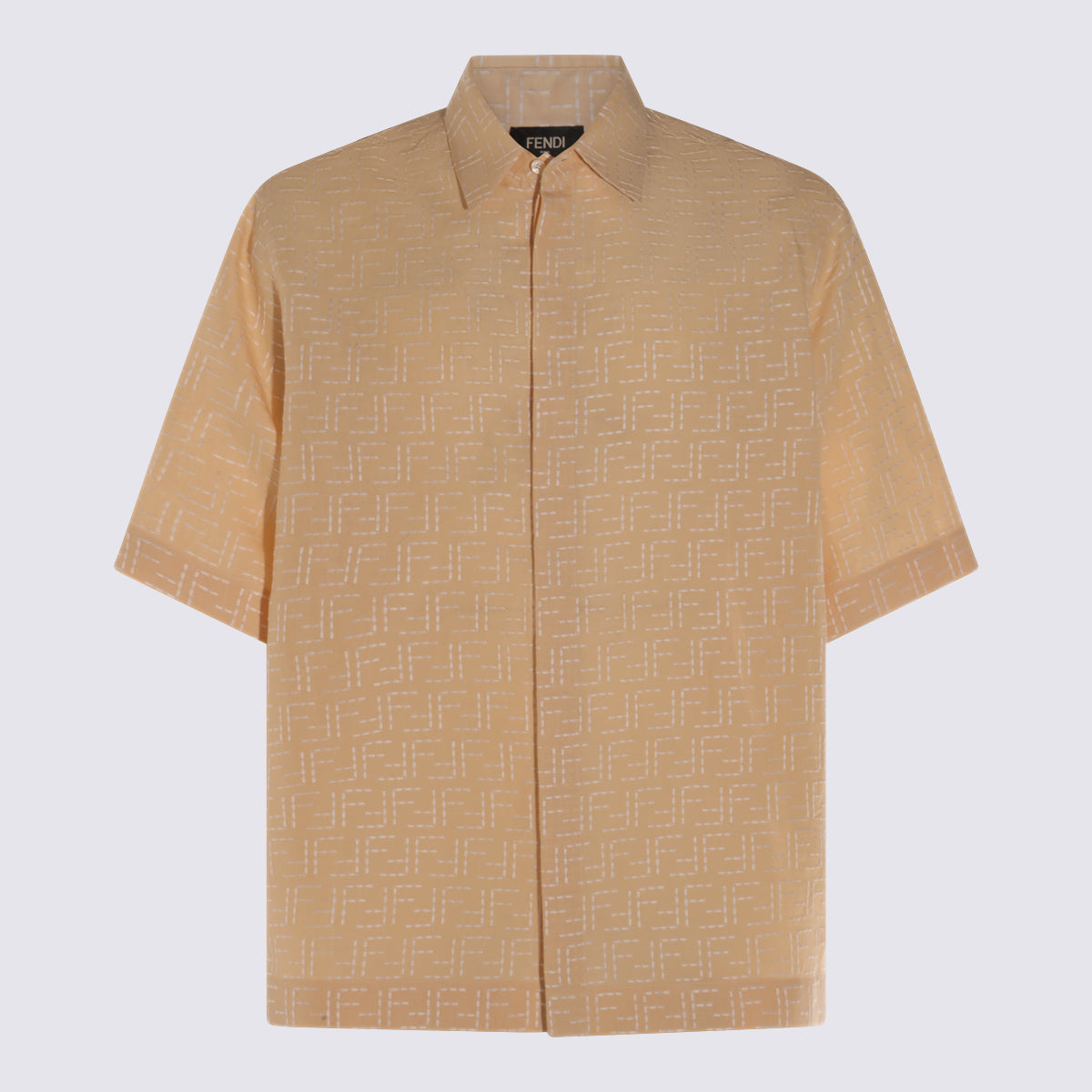 Fendi Shirts Burro Pl+nr8bott:madreperla