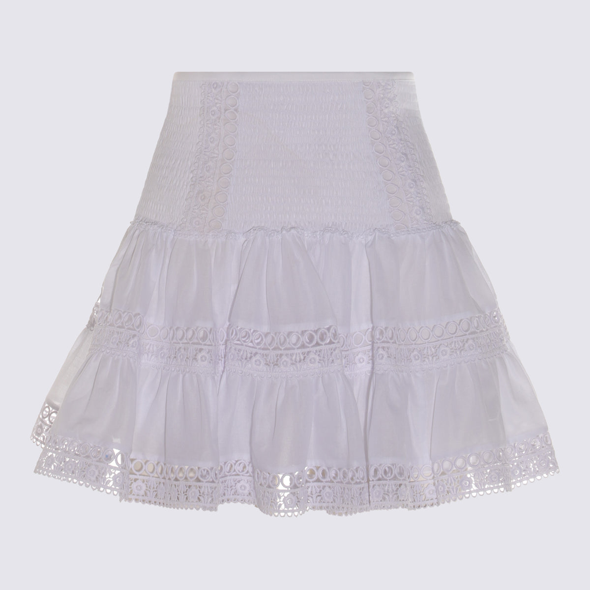 CharoRuiz Skirts White Cotton Polyester