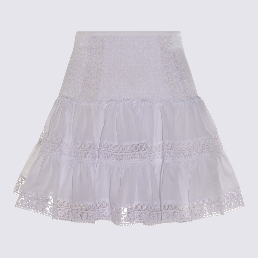 Charoruiz 90% Cotton skirt in white